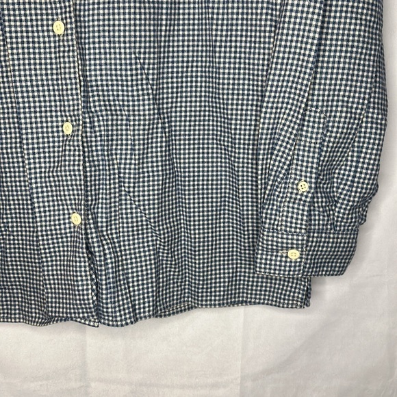 TALBOT VINTAGE BLUE GINGHAM BUTTON DOWN (M) - Picture 2 of 6